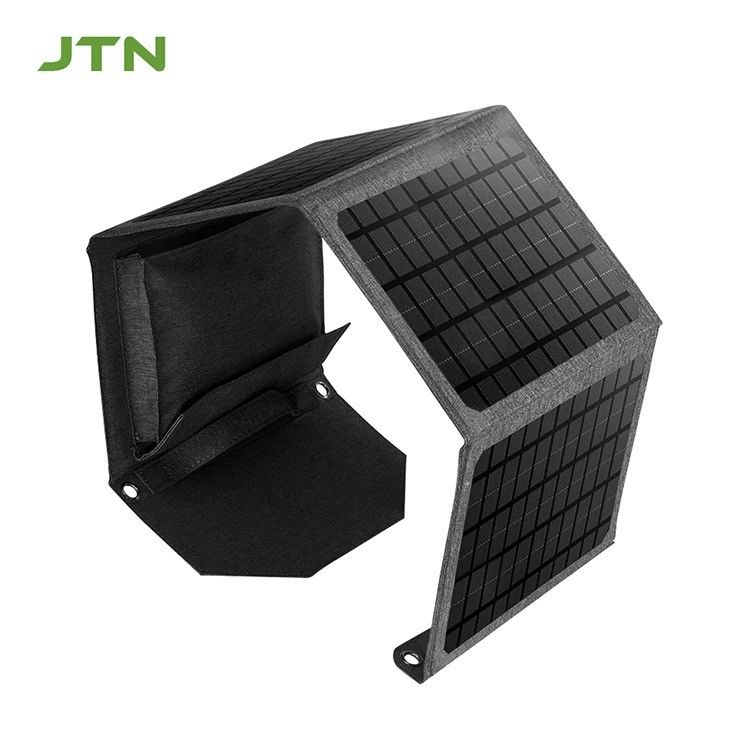 Opvouwbaar ontwerp zonnepaneeloplader 24W/30W voor laptop en telefoon buitenkamperen