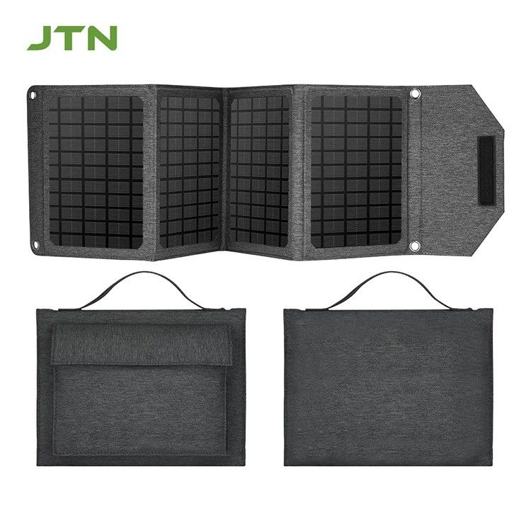 Opvouwbaar ontwerp zonnepaneeloplader 24W/30W voor laptop en telefoon buitenkamperen