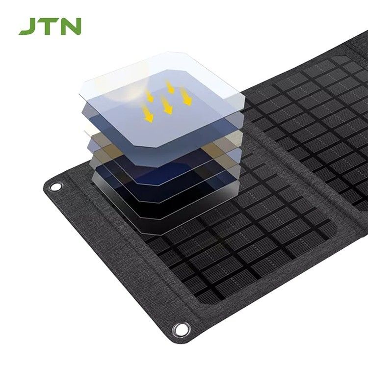 Opvouwbaar ontwerp zonnepaneeloplader 24W/30W voor laptop en telefoon buitenkamperen