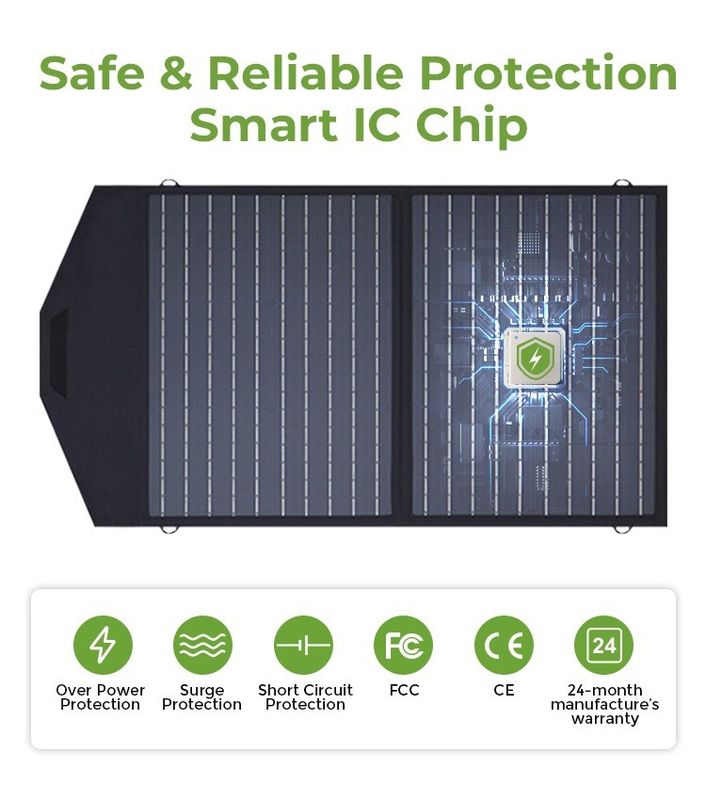 156.75mmx156.75mm Cell Size PET Monocrystalline Solar Foldable Panel 100w voor mobiele telefoon
