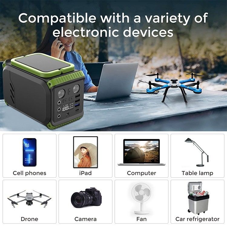 Outdoor Camping Zonnepaneel Powerstation Draagbare Generator Lifepo4 Lithium 110V 200W