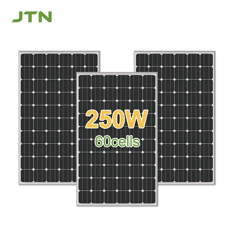 Monokristallijn zonne-energiecellen met dunne film PV-panelen 250 Watt 18V 30V 36V voor RV-energie