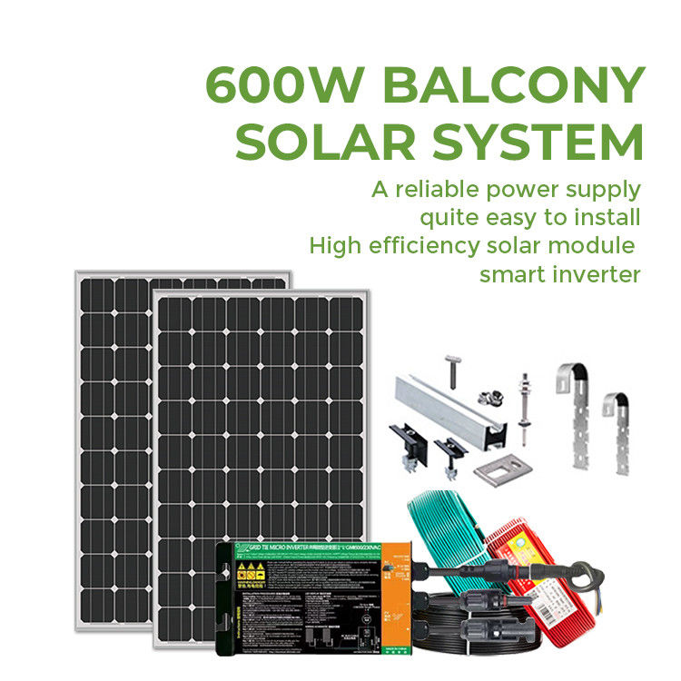Dakmontage Mono balkon zonnestelsel 300W 375W 600W 800W Makkelijke installatie