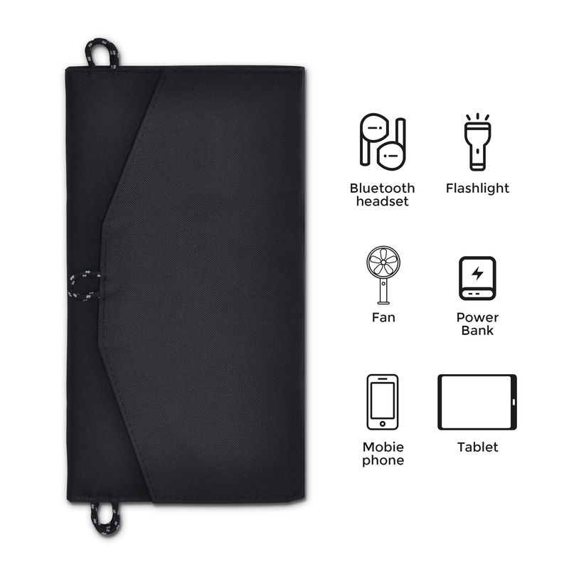 740g Sunpower ETFE 3 Fold 21w 20w Folding Solar Panel Draagbare Opvouwbare Zonne-Charger Bag voor telefoon
