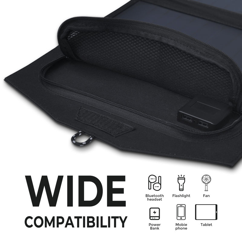 740g Sunpower ETFE 3 Fold 21w 20w Folding Solar Panel Draagbare Opvouwbare Zonne-Charger Bag voor telefoon