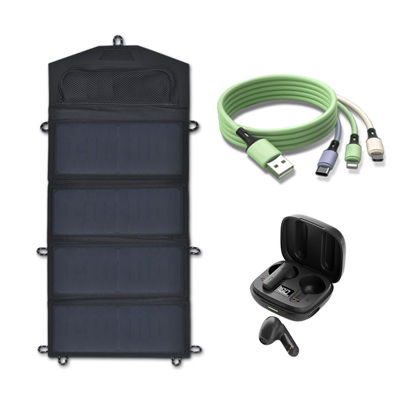 Gratis logo afdruk 28W draagbaar zonnepaneel voor campingboot en off-grid toepassingen