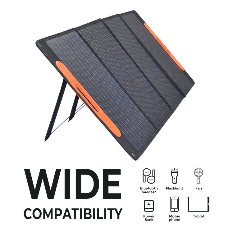 Flexibel lichtgewicht draagbare zonnepanelen Monokristallijn silicium voor outdoor caravan 120w