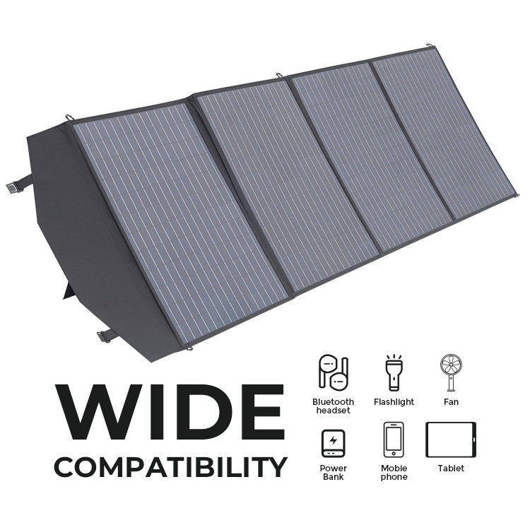 OEM/ODM ondersteund 200W draagbare opvouwbare zonnepaneeloplader voor kamperen en wandelen