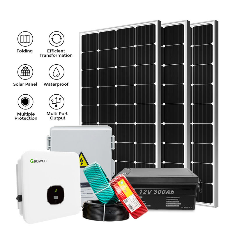 Off Grid House Zonne-energiesysteem 10 kW Groene Energie Zonnegenerator Hybride Inverter